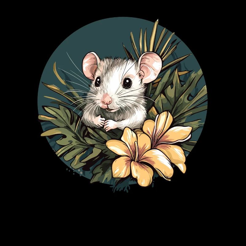 Jungle Mouse with Flower