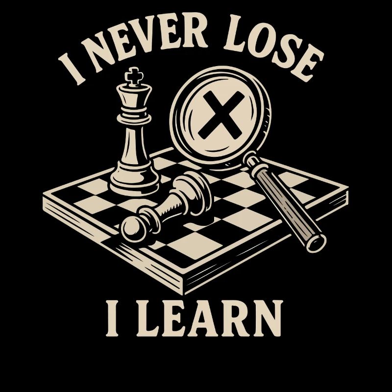 I never lose, I learn chess players