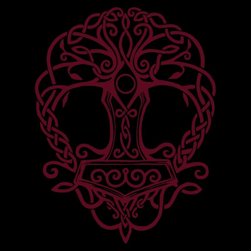 Yggdrasil/Weltenesche mit Thorshammer
