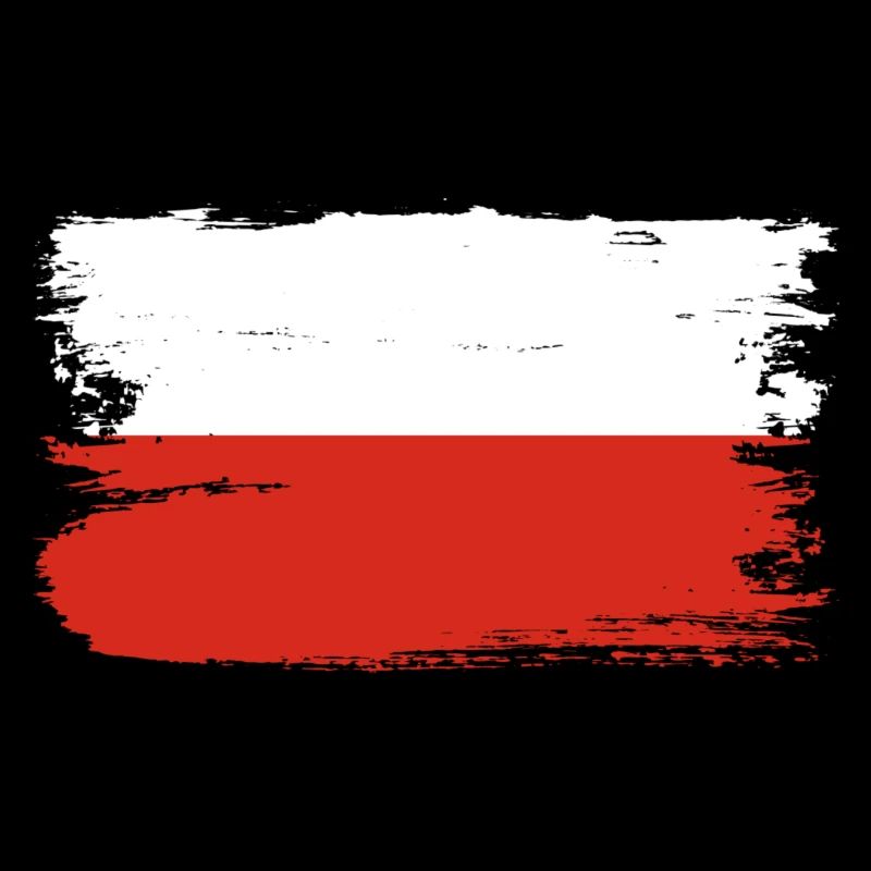 Pinselstrich-Polnische Flagge