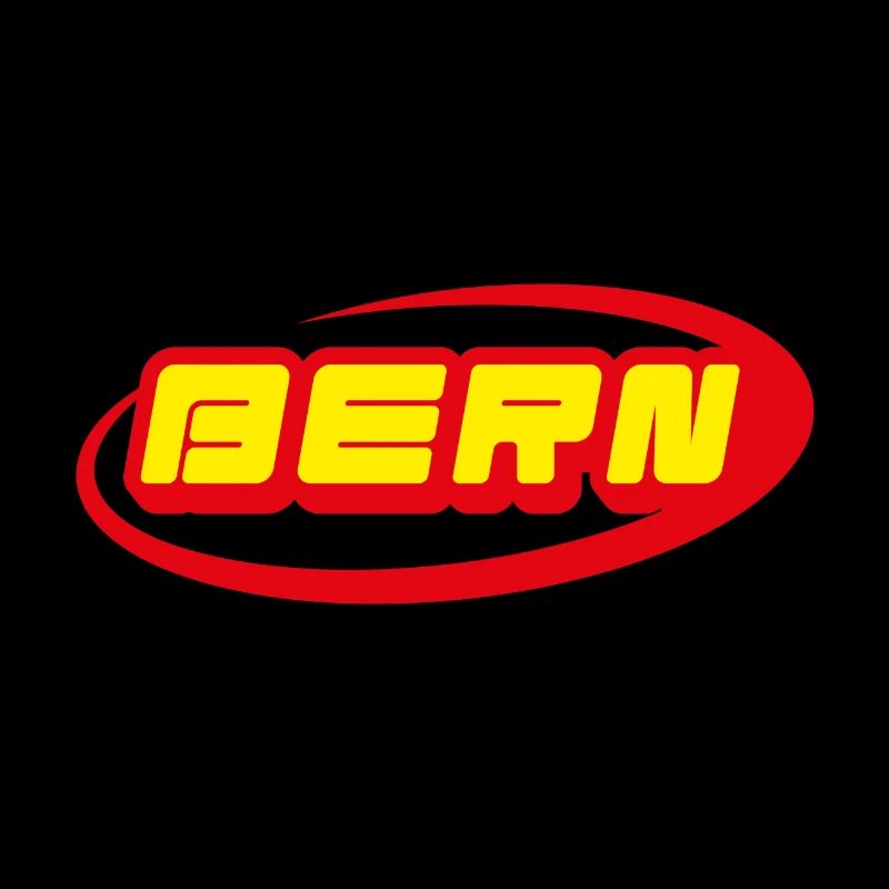 Bern Neon Logo Gelb Rot