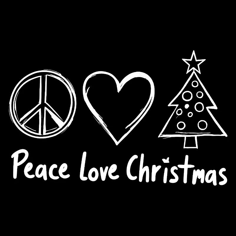 Peace Love Christmas Doodle