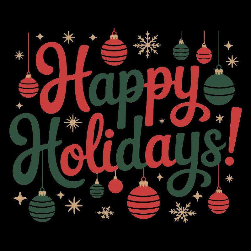 Happy Holidays Ornaments Script