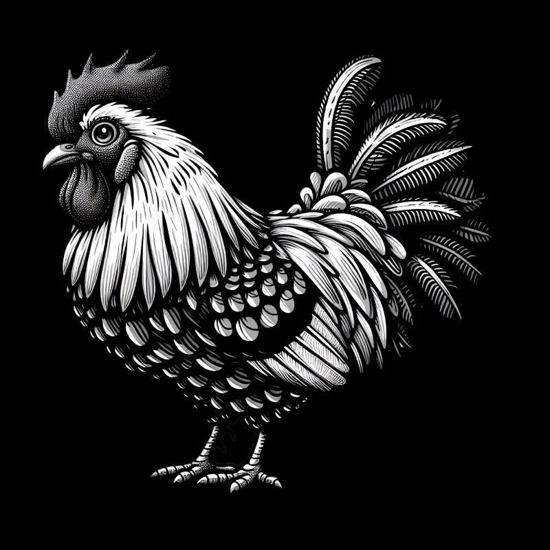 Illustration de coq complexe