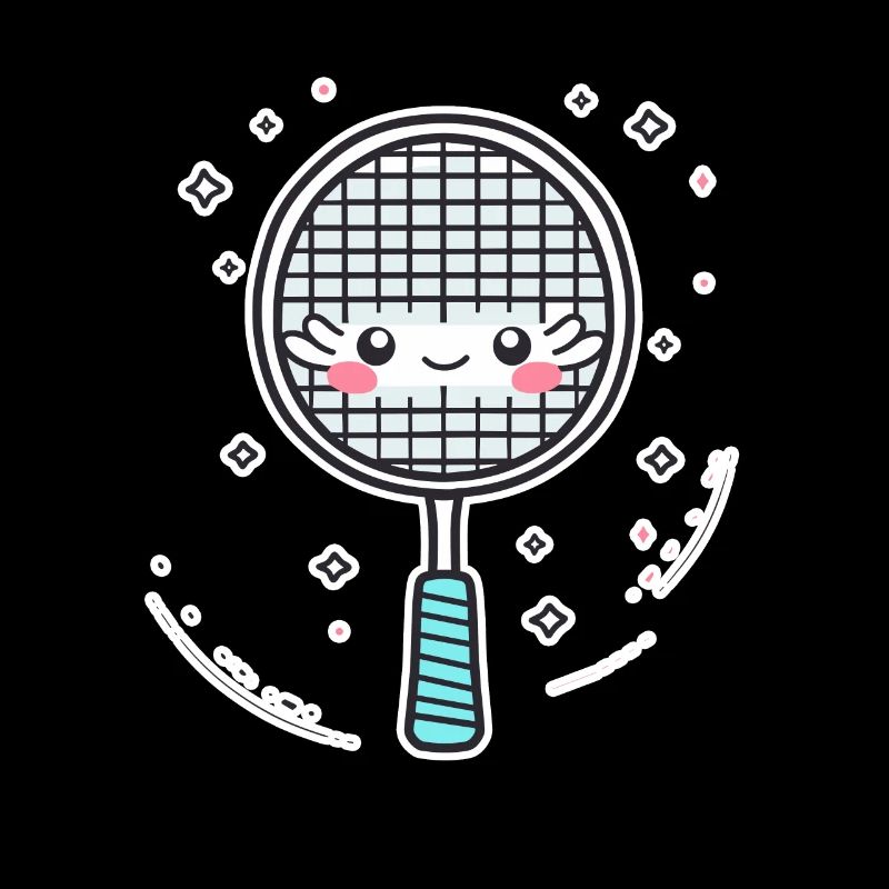Badmintonschläger Comic Look