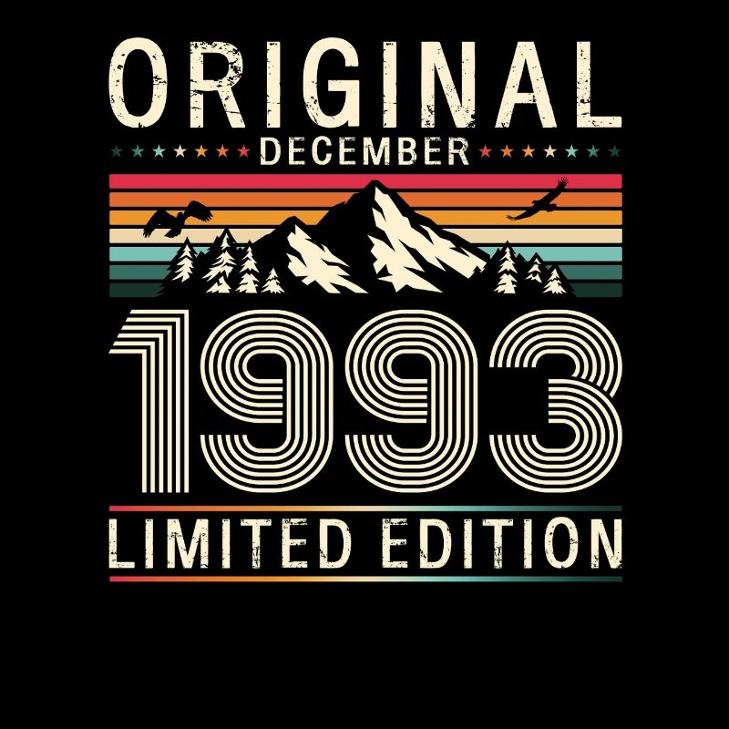 33e anniversaire Original Décembre Né en 1993