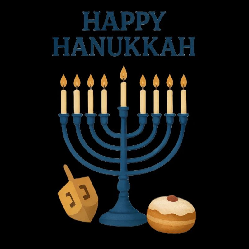 Joyeuse Lumière festive de la Menorah de Hanoucca