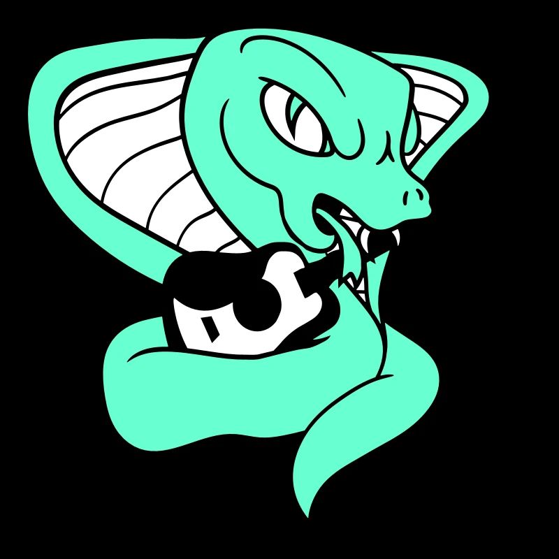 Evil Cobra Snake Jouant Langue Guitare Guitariste