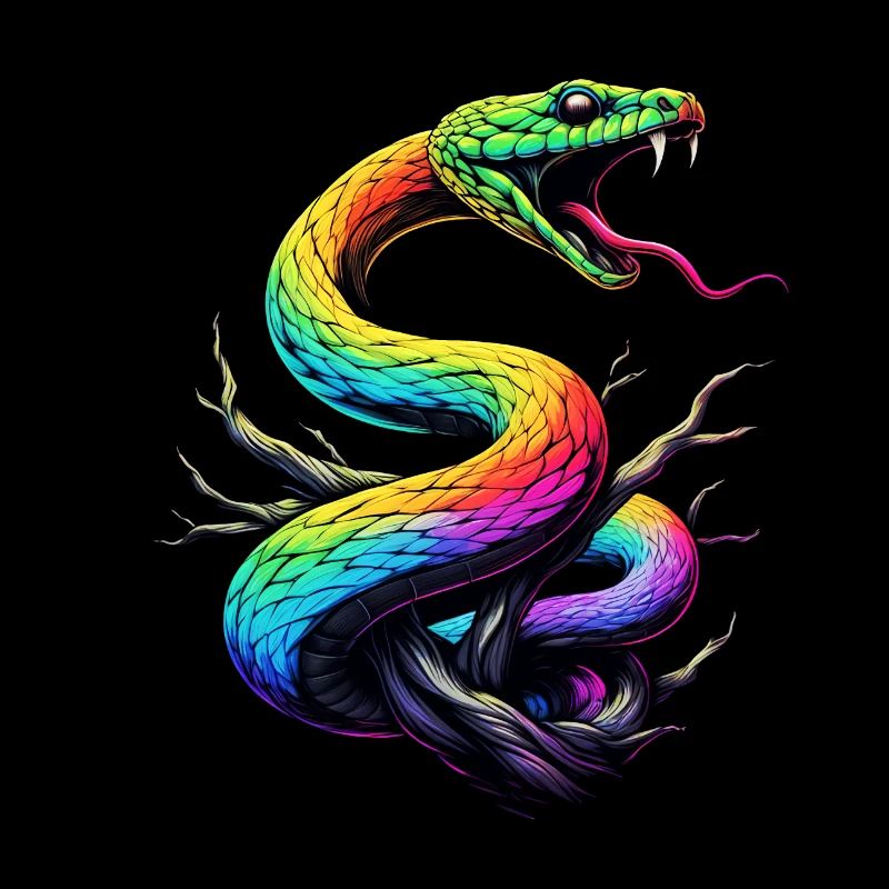 Illustration de serpent coloré