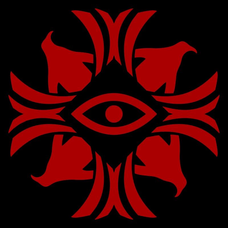 Pingouins abstrait oeil crête emblème bannière logo