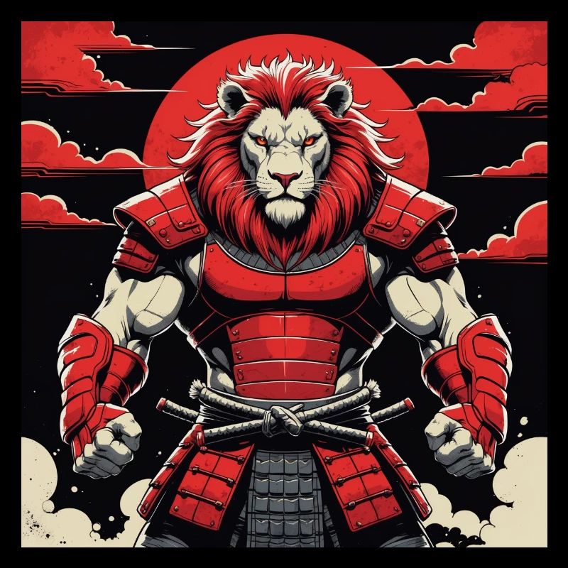 Guerrier Lion Samouraï