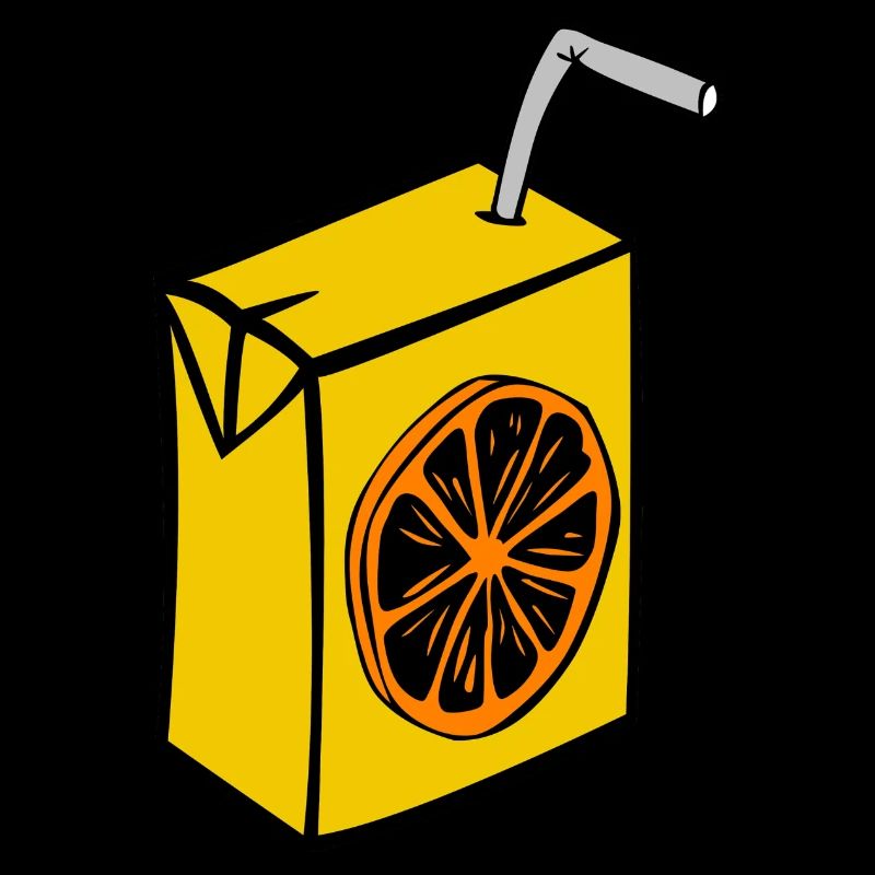 juice box cardboard one-way straw orange drinks