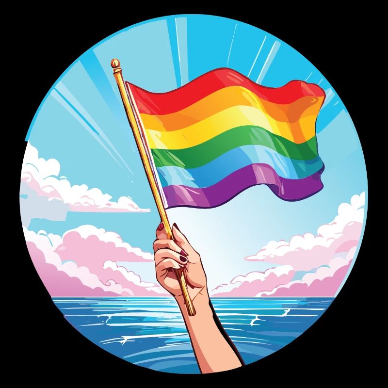Pride Flag Ocean