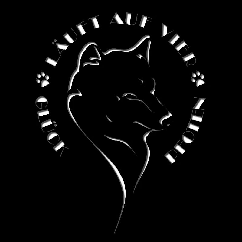 Elegant Hunde-Silhouette mit Botschaft