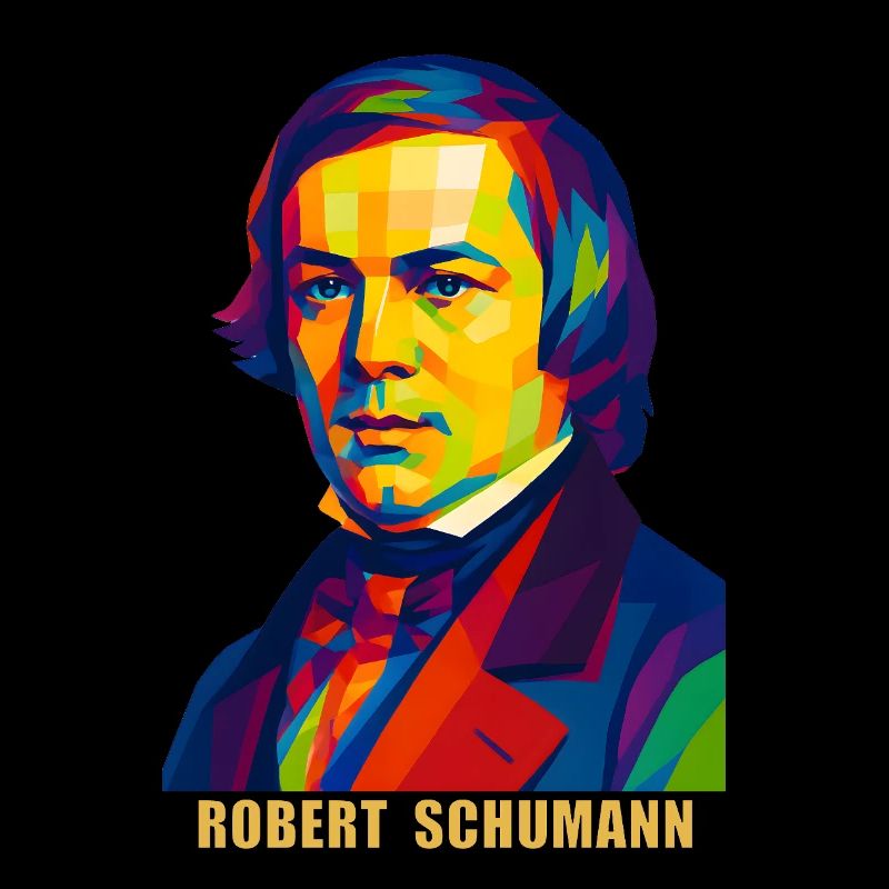 WPAP Polygon Portrait Robert Schumann Komponist