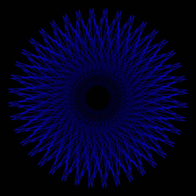 Blauer Radialstern Muster