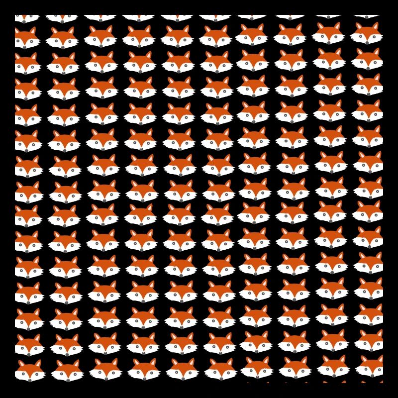 Fox head pattern, children's pattern
