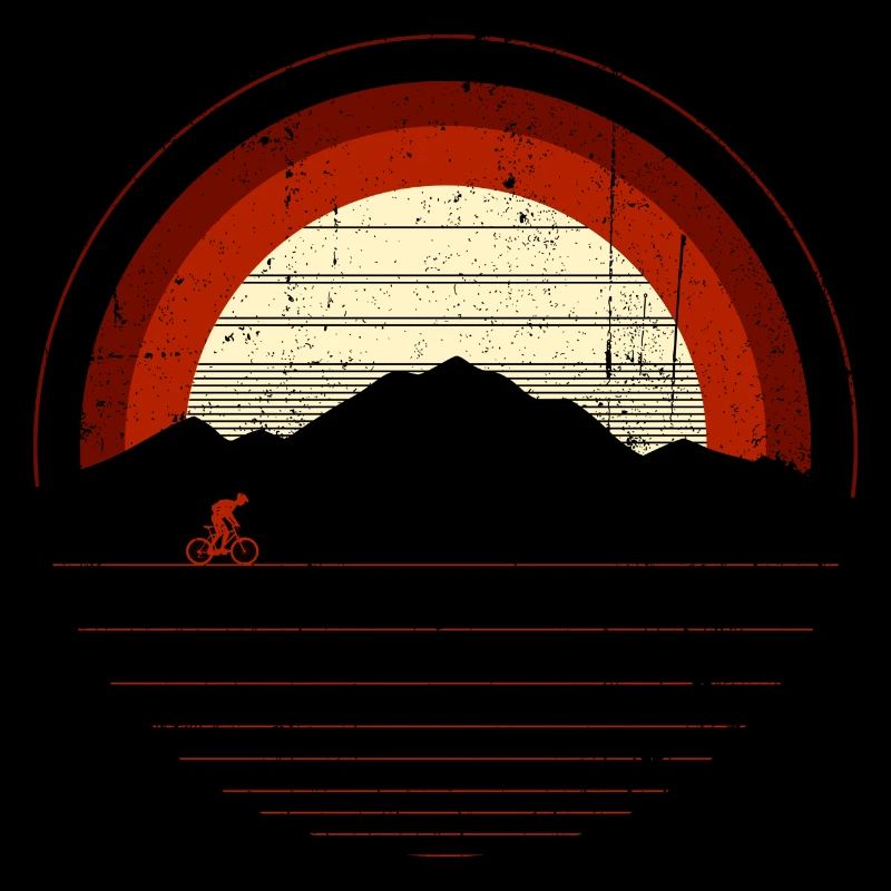 Silhouette de la Vélo Sunset Ridge Ride