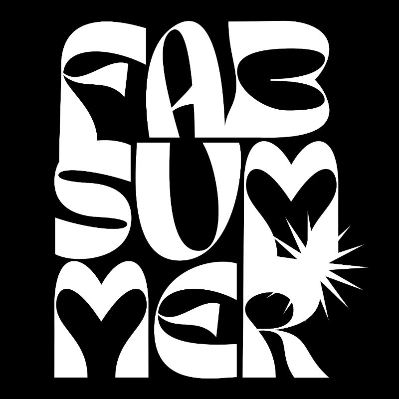 Conception typographique audacieuse de l’amour de l’été