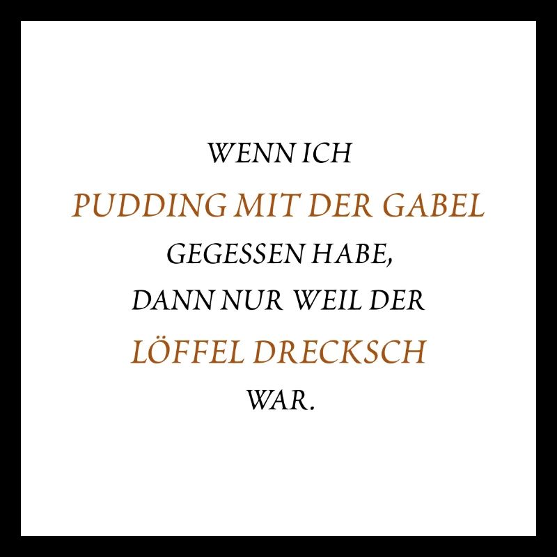 Pudding mit der Gabel
