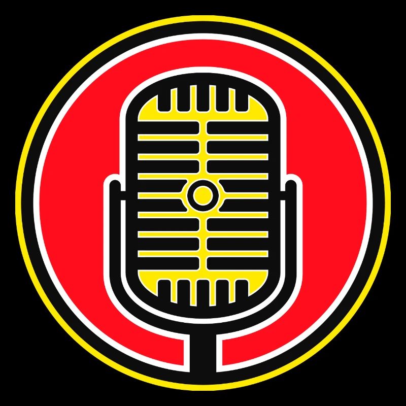 Retro-Mikrofonabzeichen
