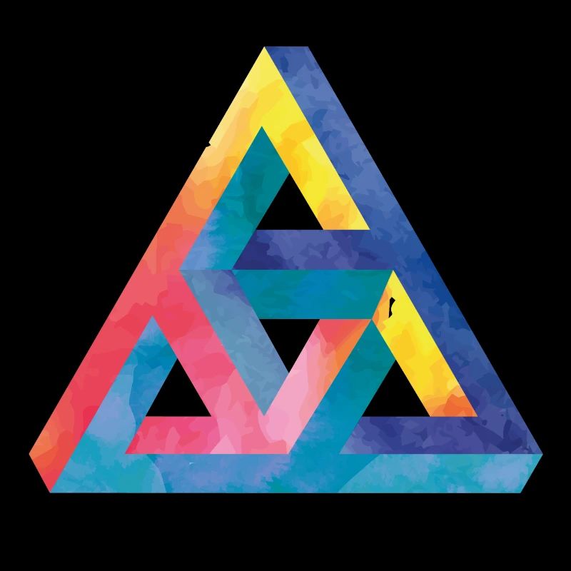 Optical illusion triangle Escher