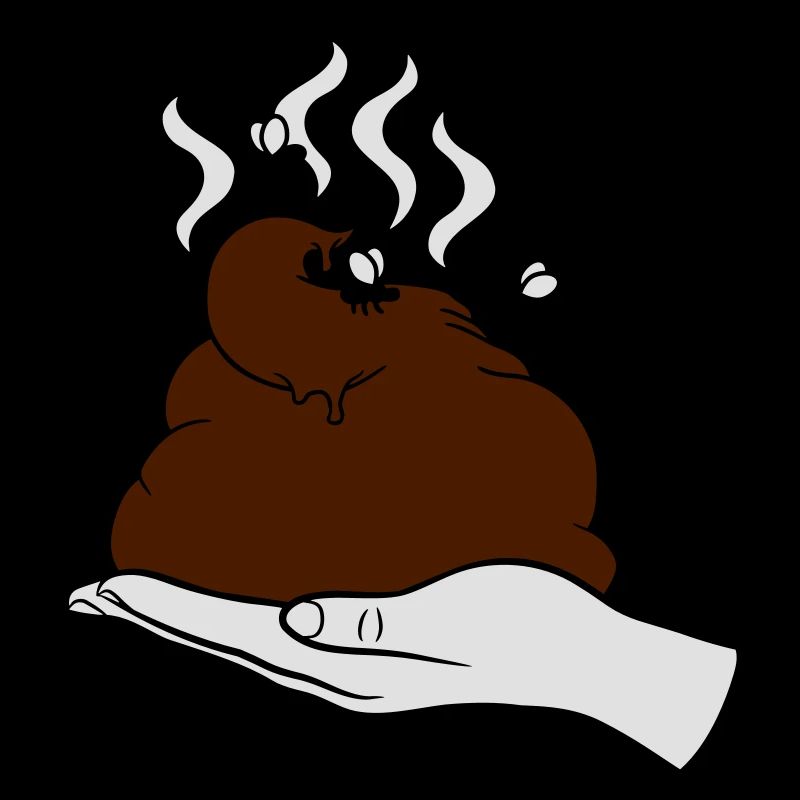 hånd hold flyr stinker dritt dritt haug Kot lukter