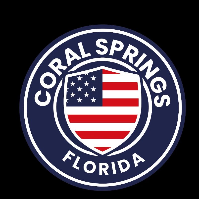 Bouclier du drapeau de Floride de Coral Springs