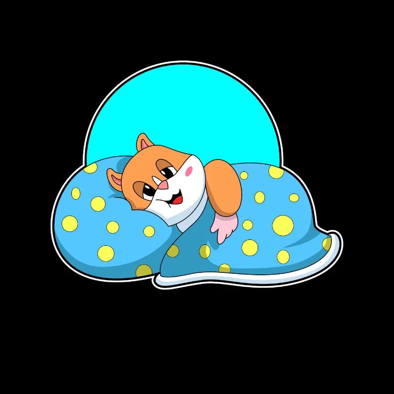 Hamsters dormant avec des couvertures