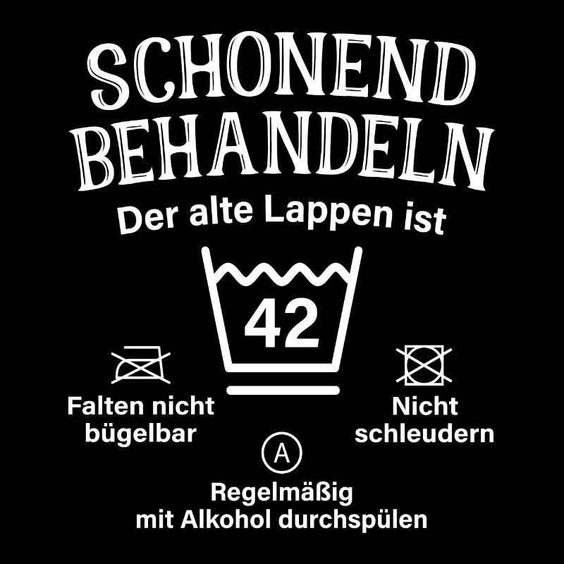 42. Geburtstag Schonend Behandeln Alte Lappen 42