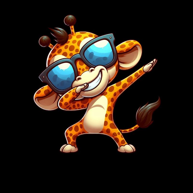 Coole Giraffe Dab Sonnenbrille Regenbogen
