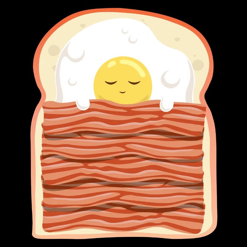 Sleeping Egg With Bacon Pork Bacon