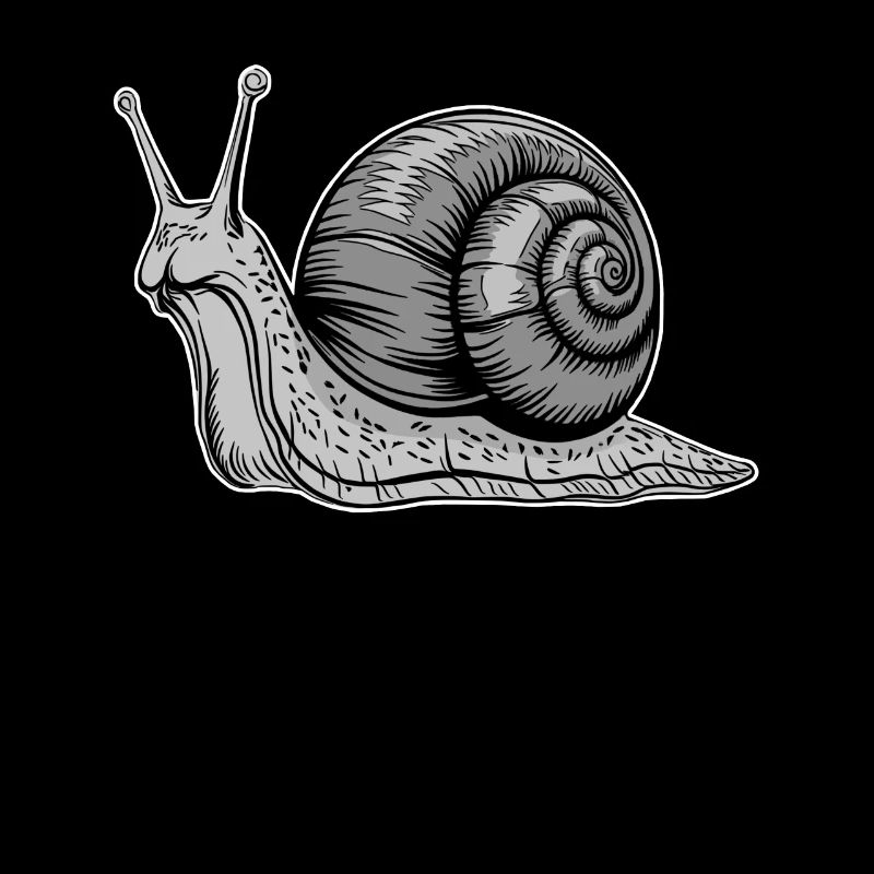 Illustration graphique d’animal escargot gris