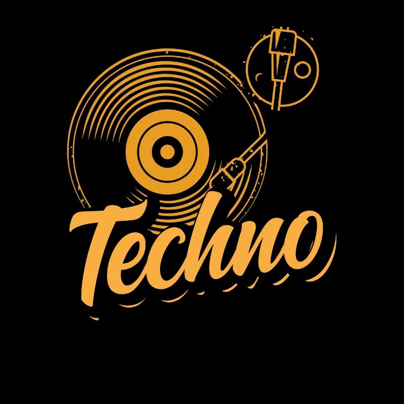 Techno Lover Vinyl Plattenspieler Design