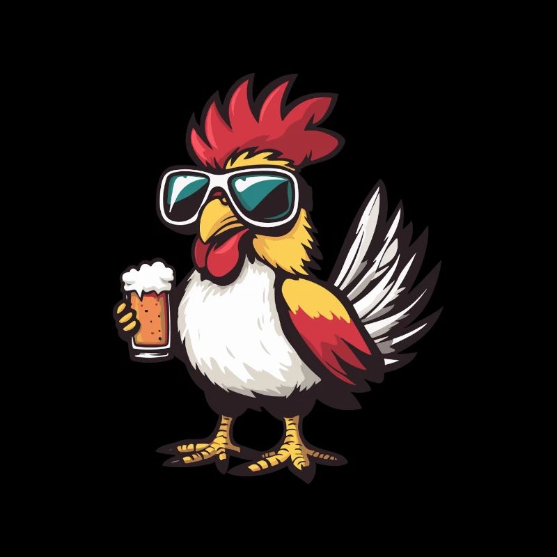 Hahn Apres Ski Bier Comic