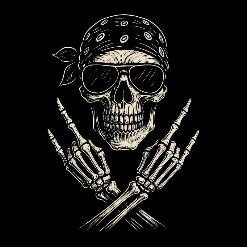 Musique Rock, Crâne, Main De Roche, Heavy Metal