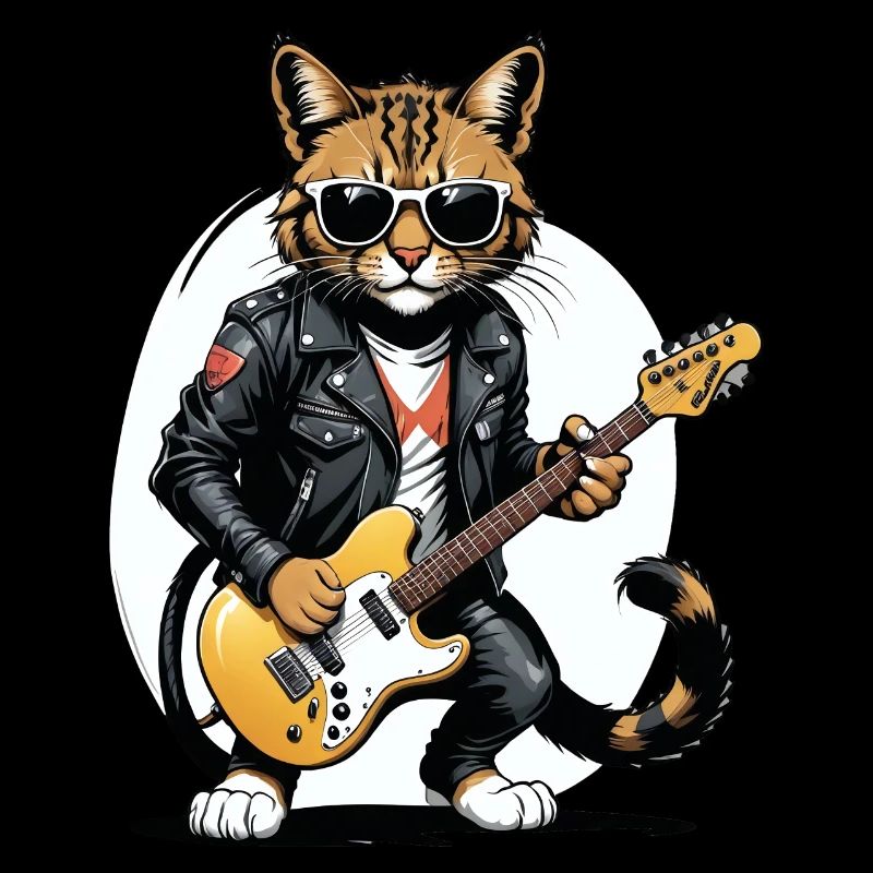 Cat Rocker Katze HardRock Geschenk