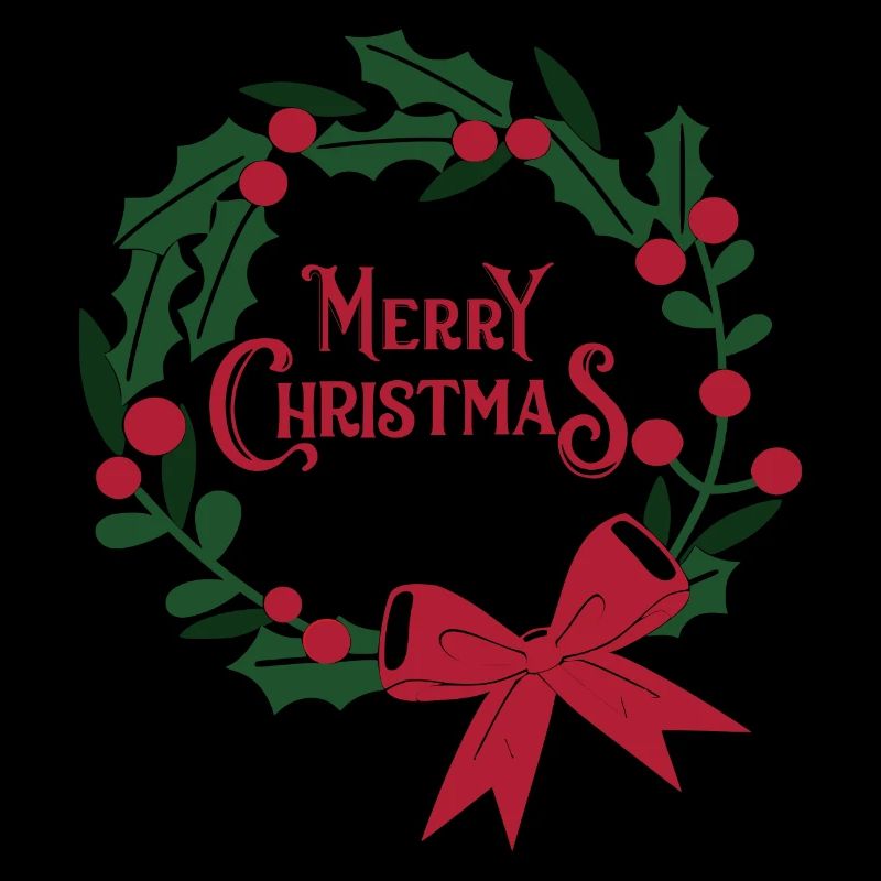 Weihnachtskranz mit roter Schleife