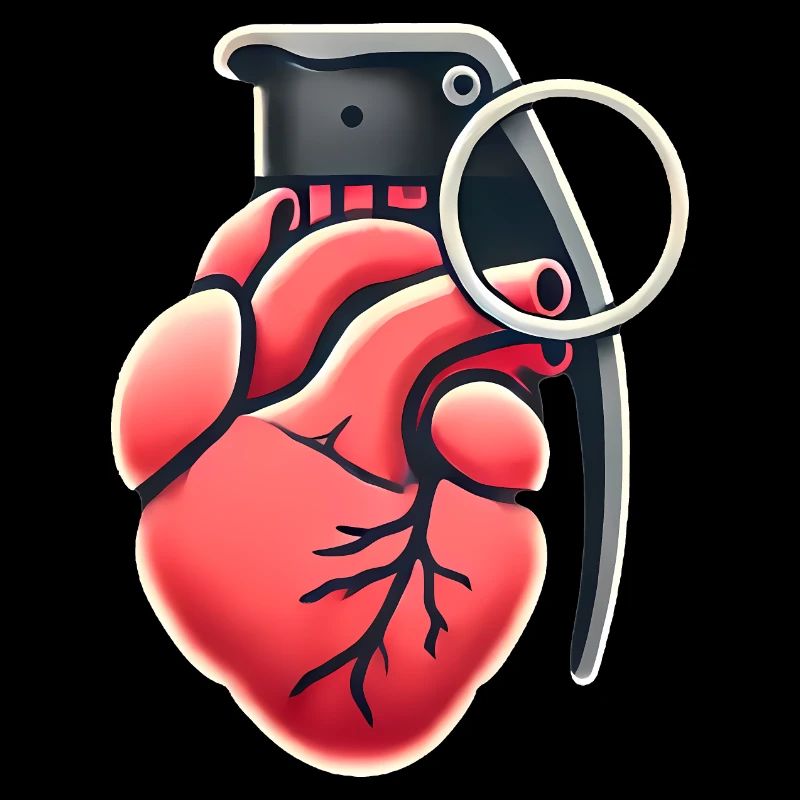 Explosive Heart Grenade Design