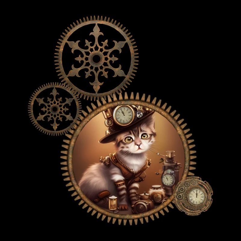 Kleines Steampunk-Kätzchen