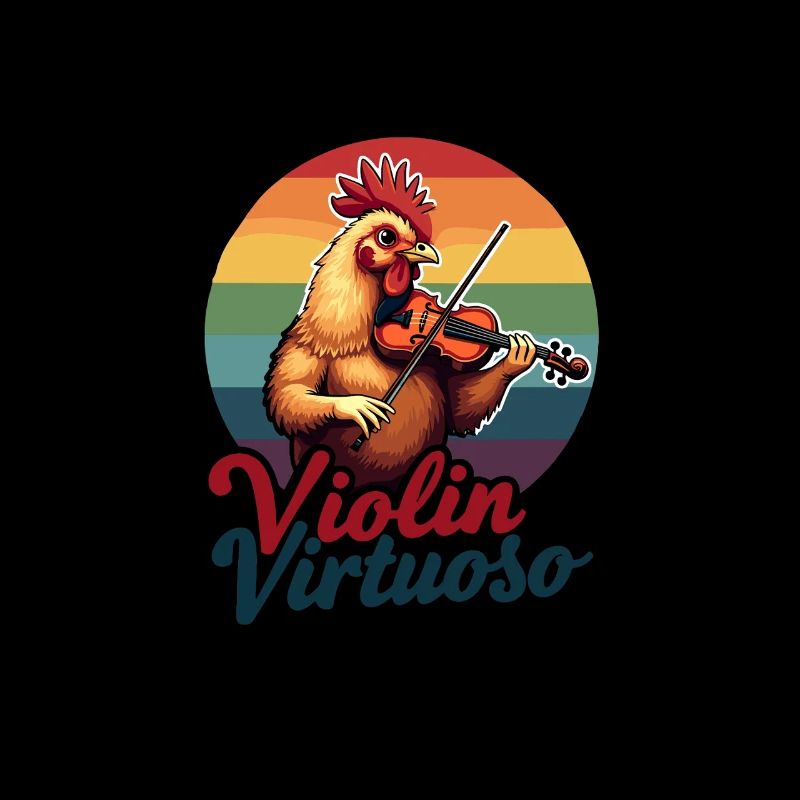 Violon Virtuoso Poulet avec Violon Rétro