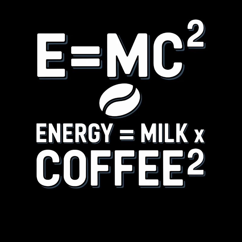 E=MC2 Physique Dicton Caféine Nerd Énergie Café