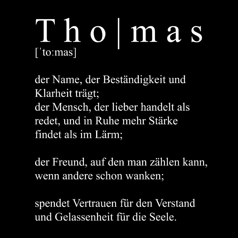 Thomas Définition Typographie