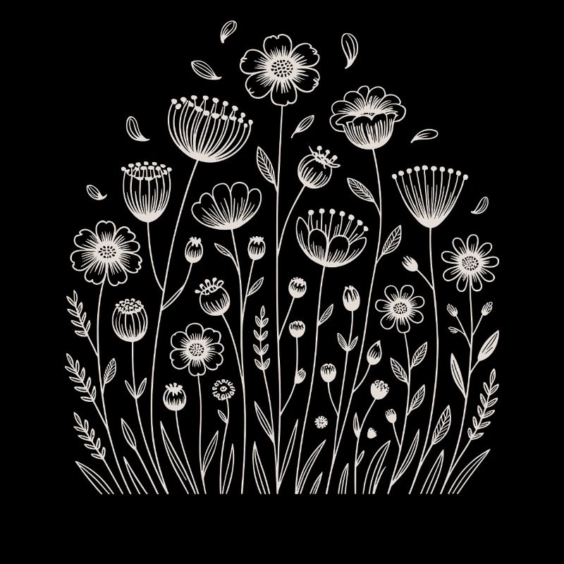 Verspieltes Blumenmuster
