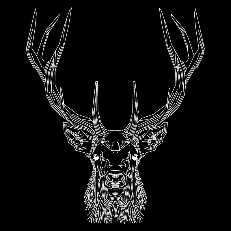Tech Deer – Geometric Deer in White
