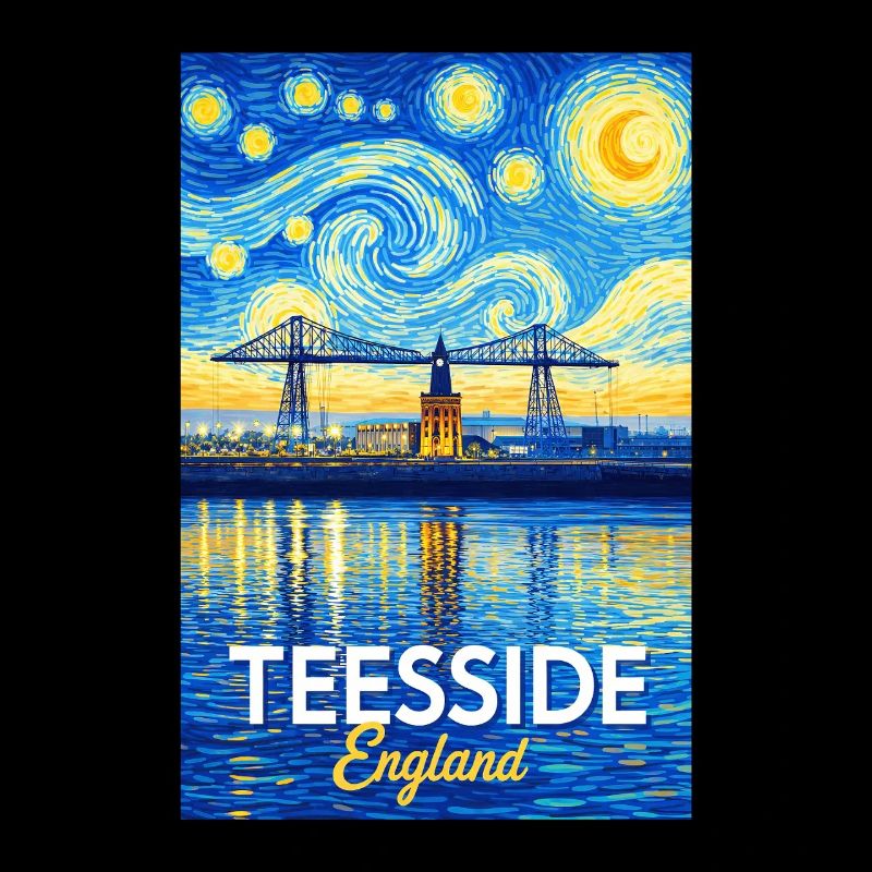 Teesside Neon-Brücke England