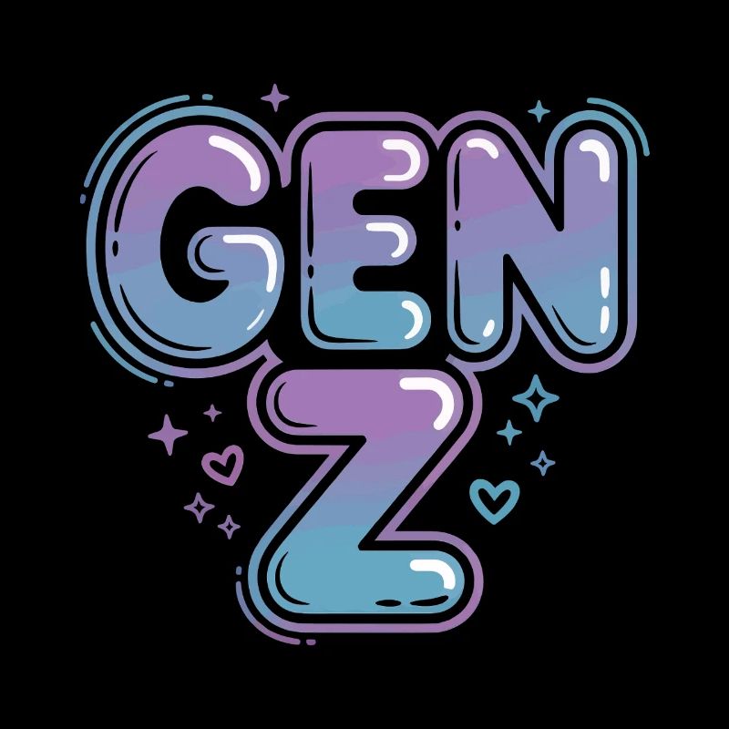 Gen Z Gradient Font Design
