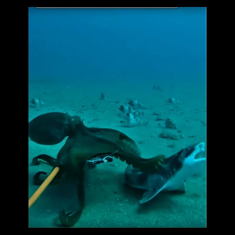 Unterwasser Kraken Rochen