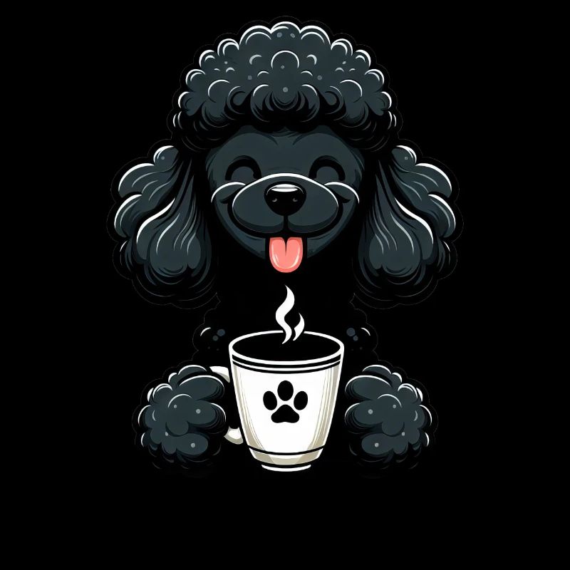 Black Poodle Coffee I Love It Black