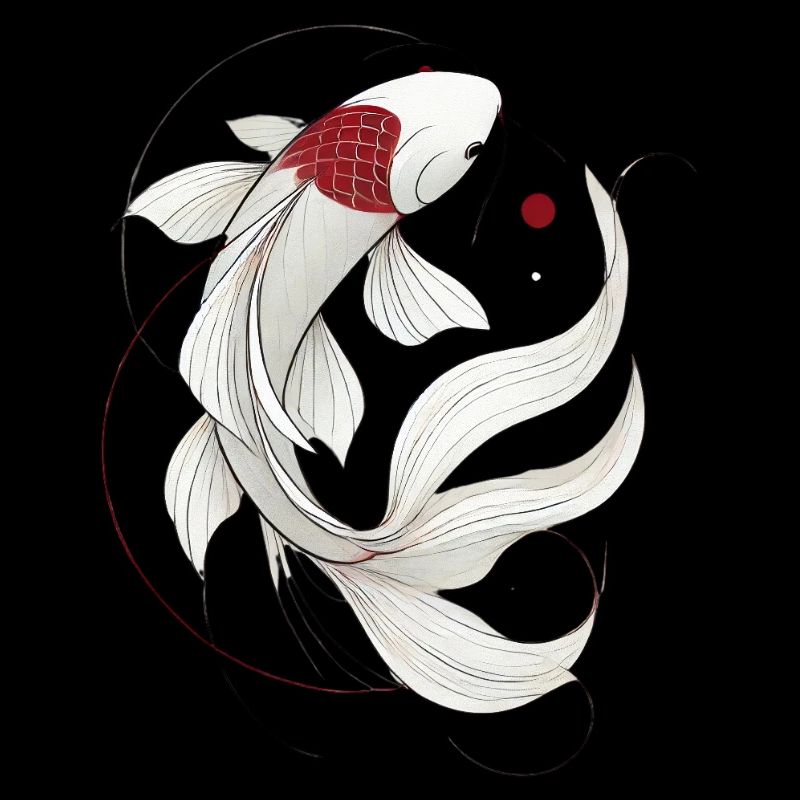 Illustration élégante de poisson Koi